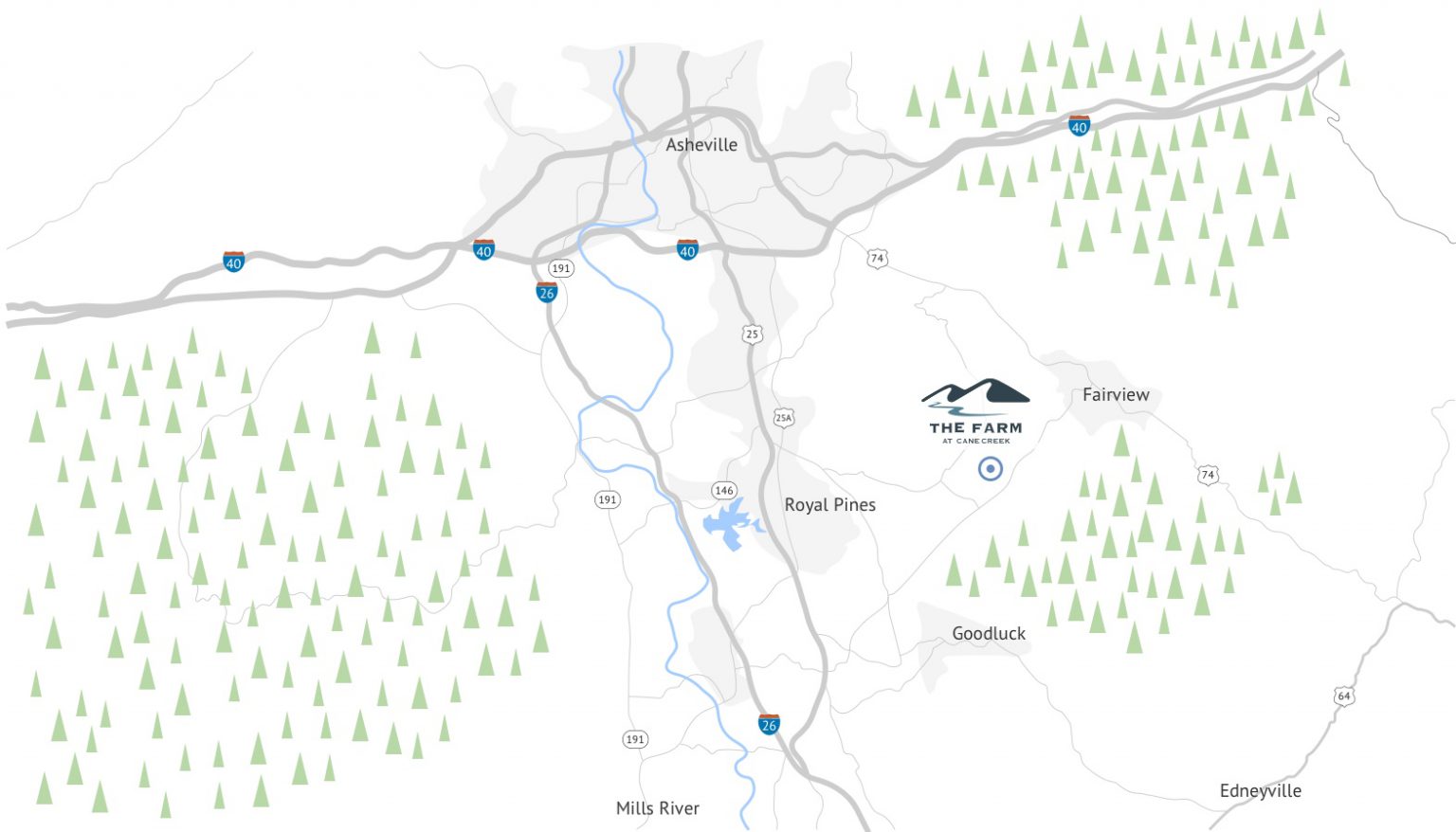 Our Location The Farm At Cane Creek
