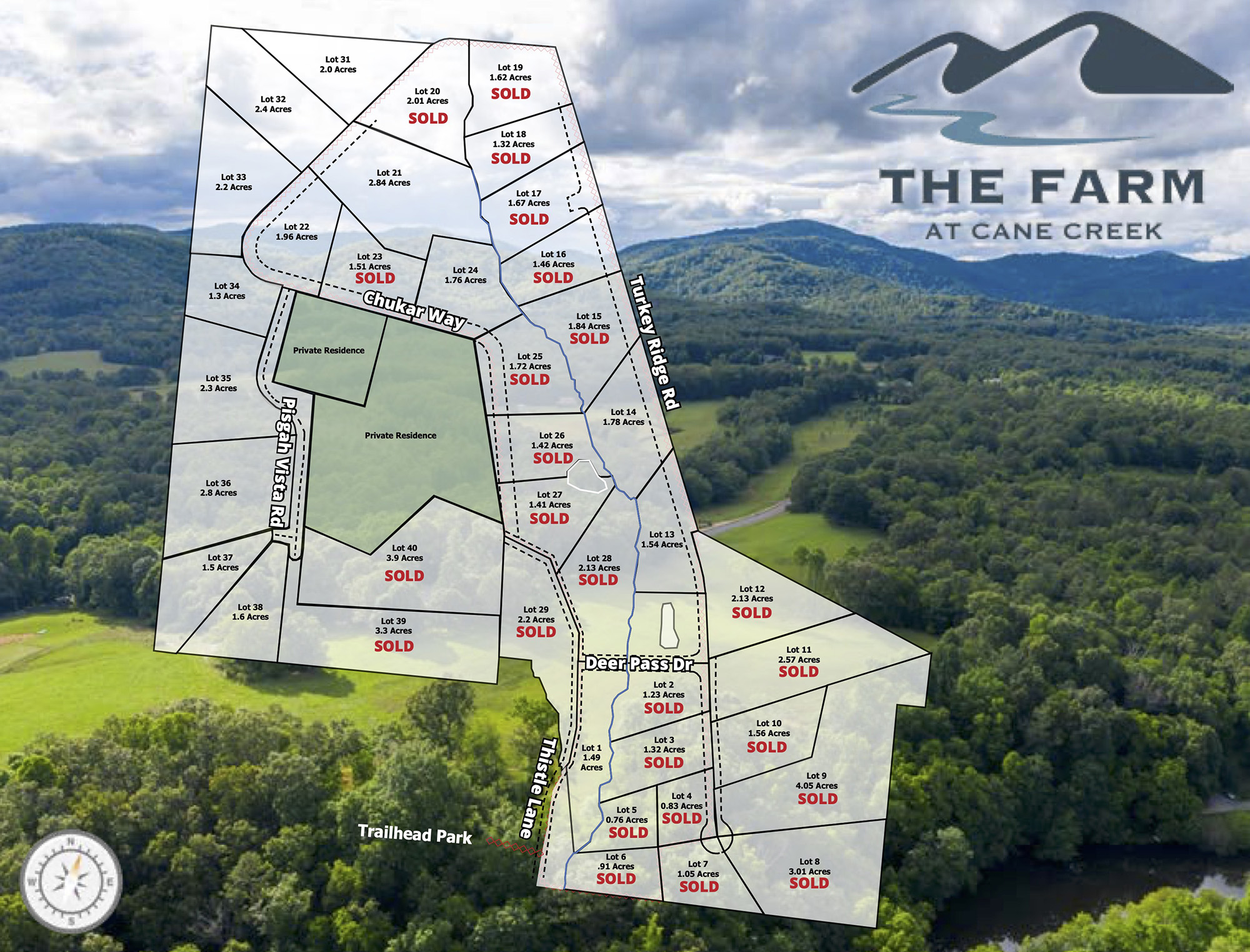 Site plan of Farm at Cane Creek
