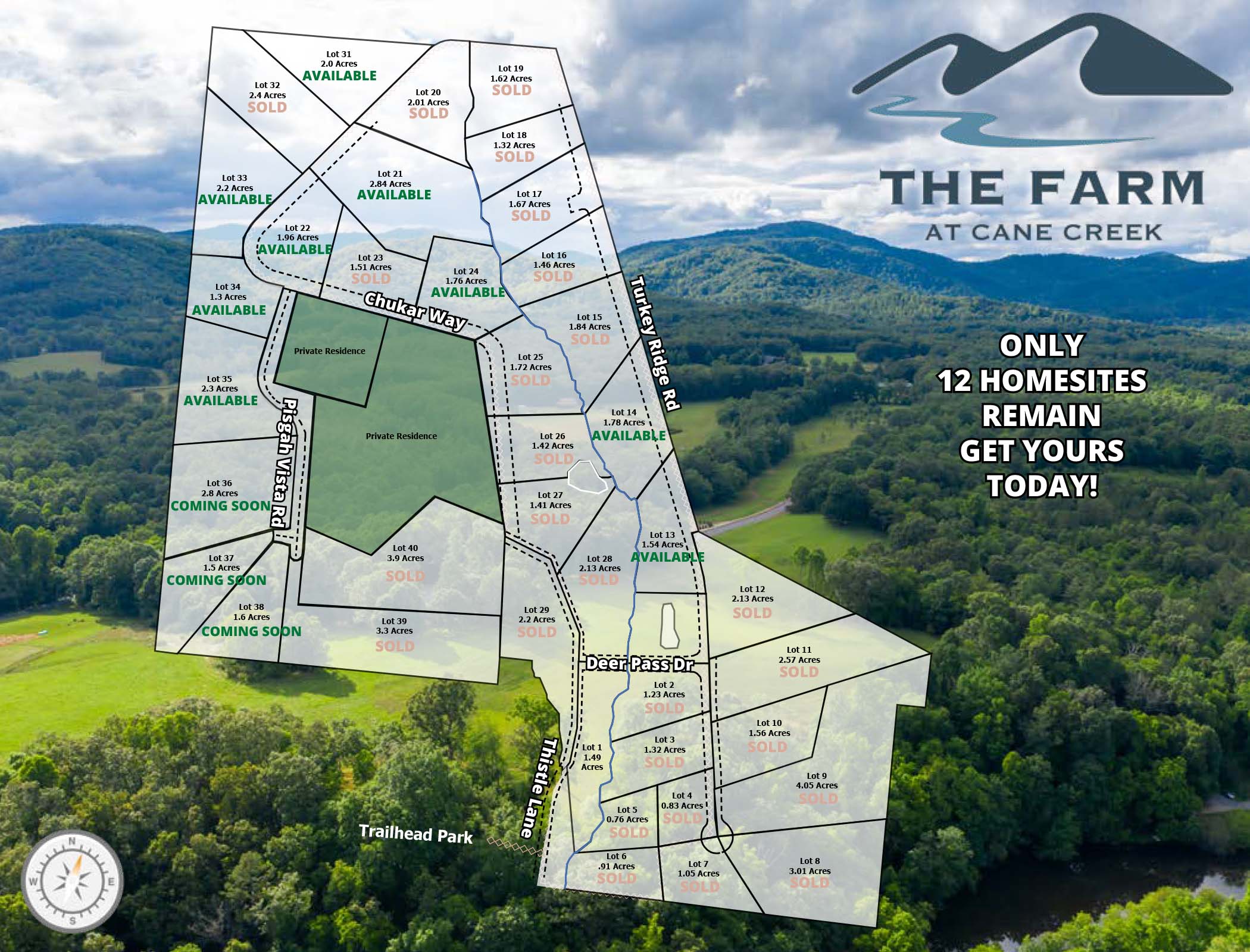 Site plan of Farm at Cane Creek