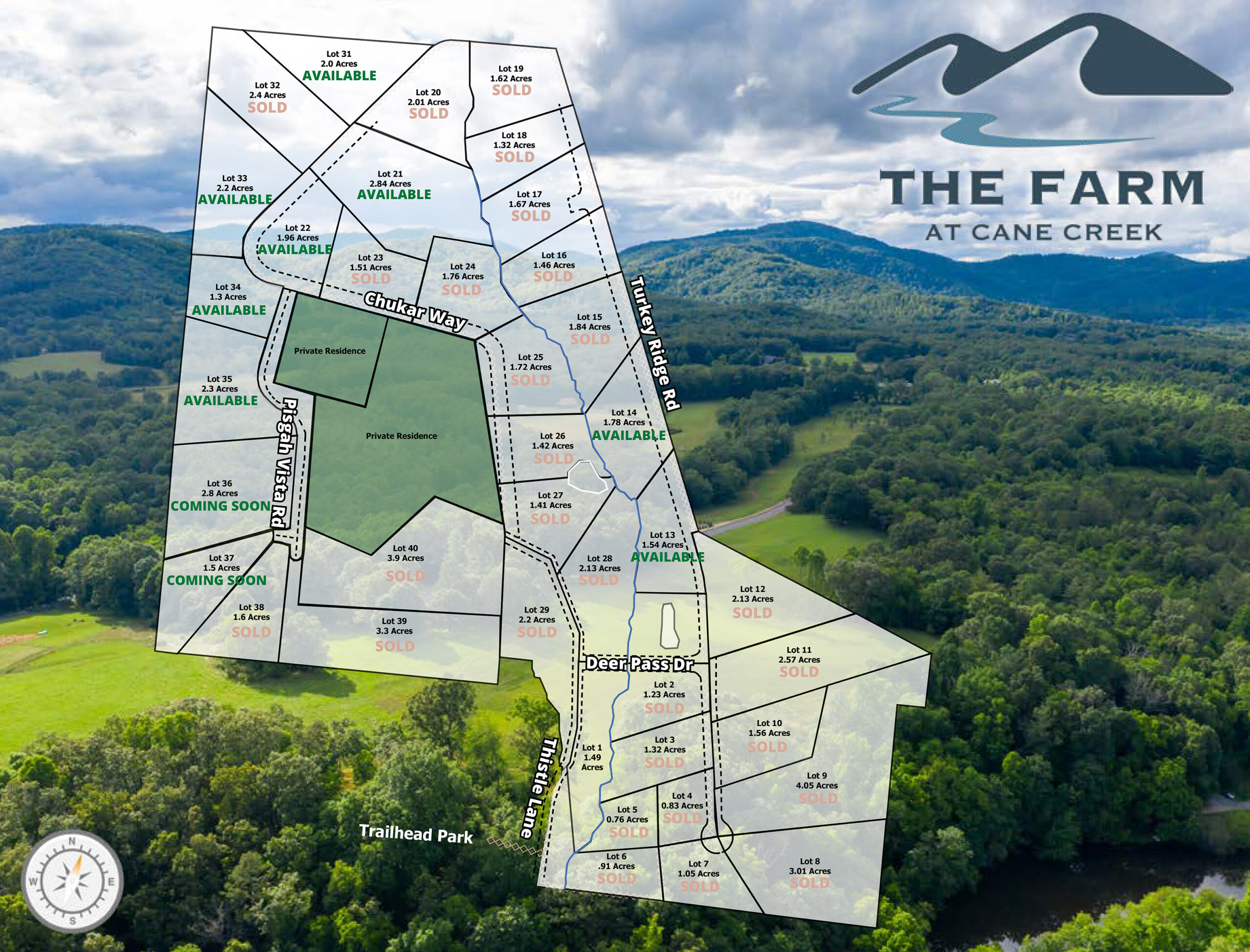 Site plan of Farm at Cane Creek