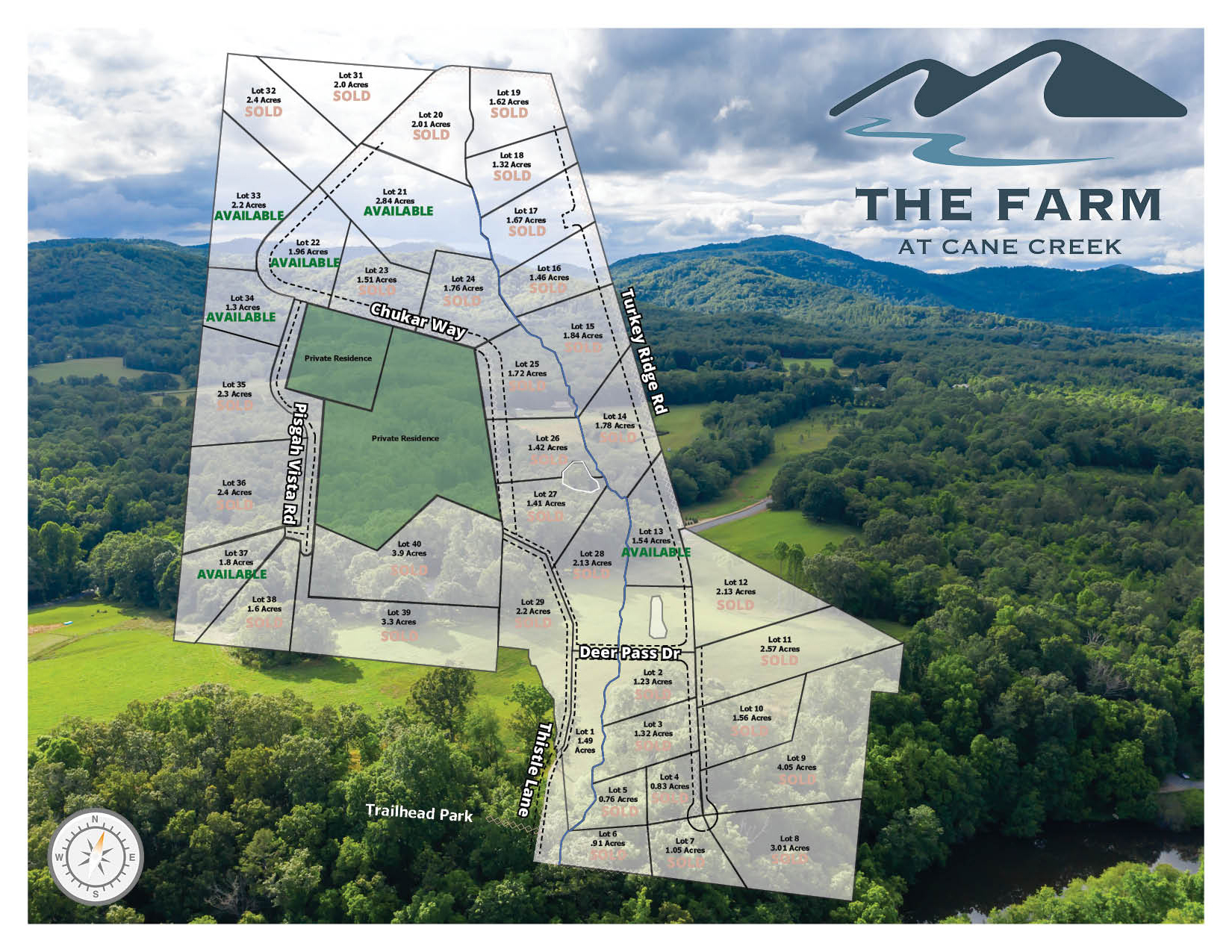 Site plan of Farm at Cane Creek